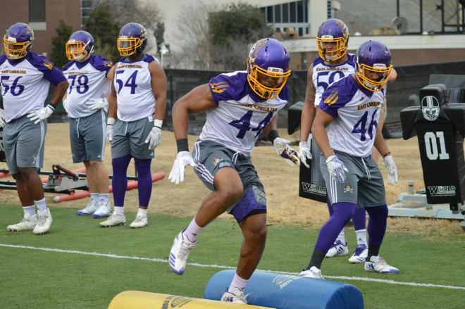ECU defensive end Kendall Futrell has put in a boat load of work during the offseason to help his team improve.