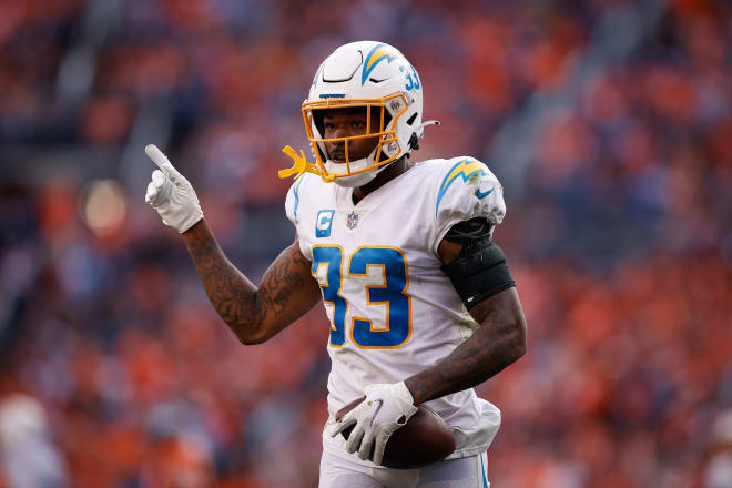 Derwin James recorded seven tackles and intercepted a pass Sunday for the Chargers.
