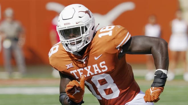 Texas Longhorns football linebacker Ovie Oghoufo