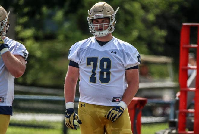 Redshirted last year as a freshman, Tommy Kraemer could have a major role at right guard, if not tackle.