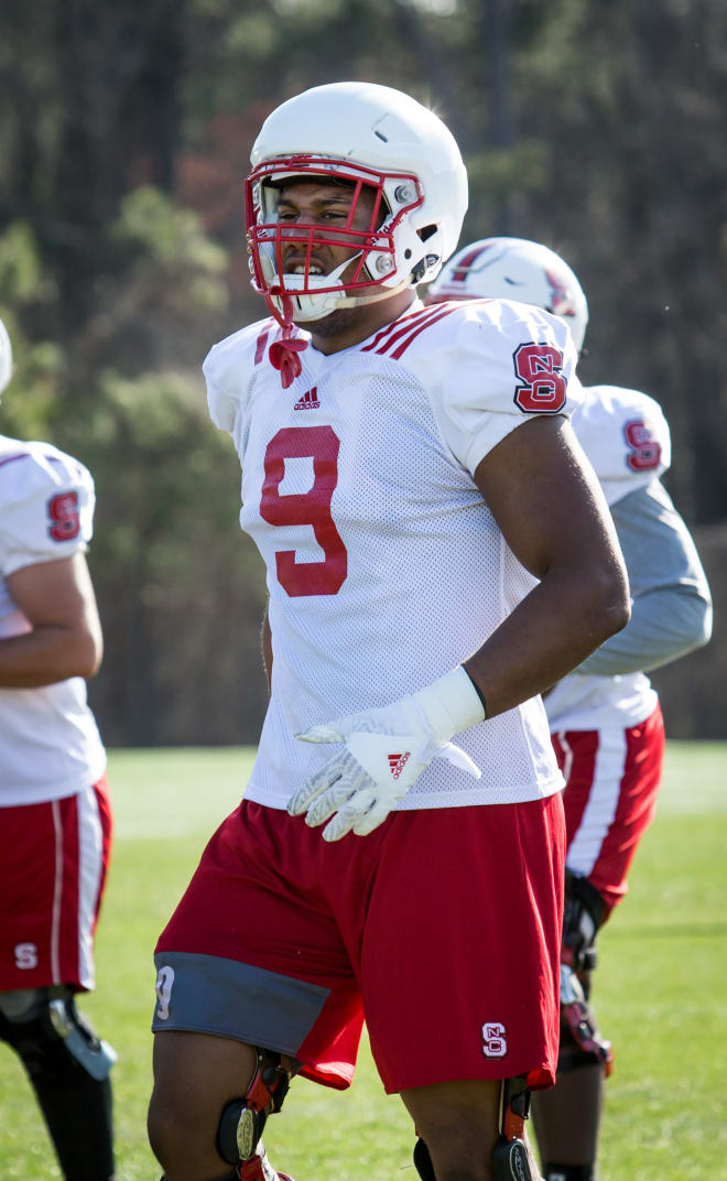 Senior defensive end Bradley Chubb decided against turning pro after last fall. 