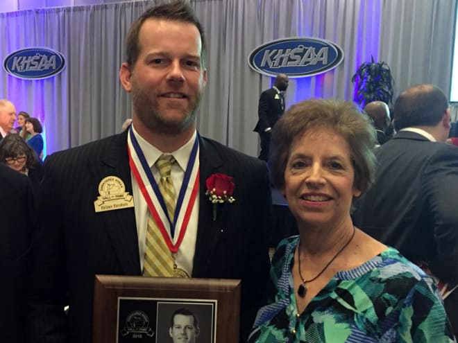 Donna doesn't miss significant events in her kids' lives — even as adults. She attended Brian's recent induction into the Kentucky High School Hall of Fame.