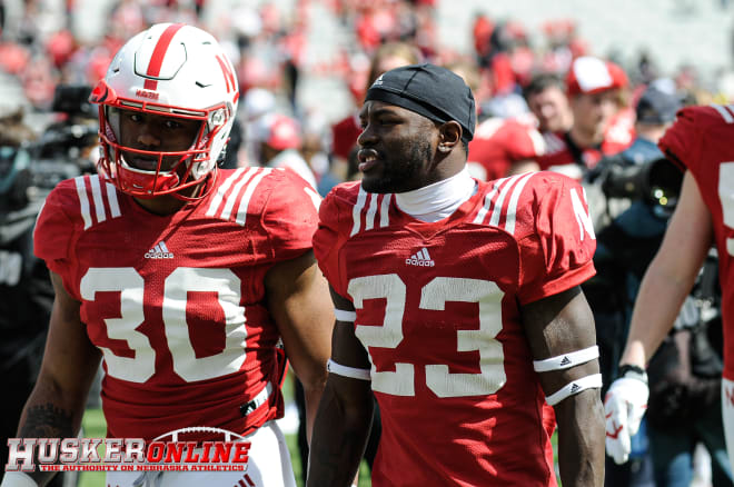 Nebraska running backs Markese Stepp and Anthony Grant. 