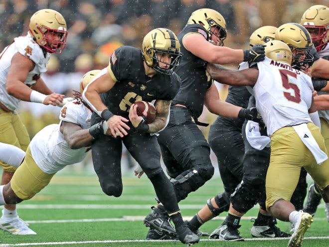 RB Hayden Reed in action against Boston College
