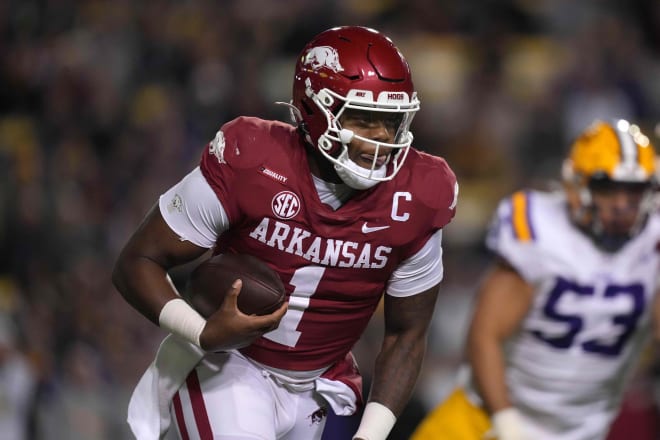 Arkansas beat LSU 16-13 in overtime on Saturday.