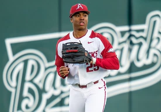 Christian Franklin is one of 10 Razorbacks playing in the Perfect Timing College League this summer.