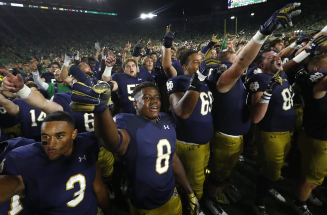 Notre Dame stayed at No. 7 in the AP top 25 after beating USF Saturday.
