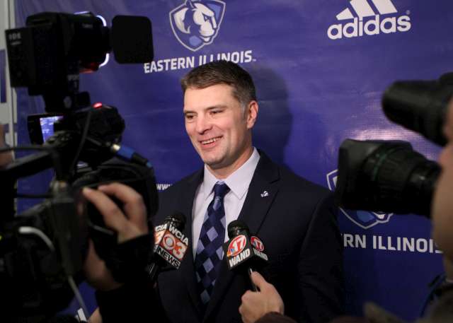 Adam Cushing was introduced as Eastern Illinois new head coach on Monday.