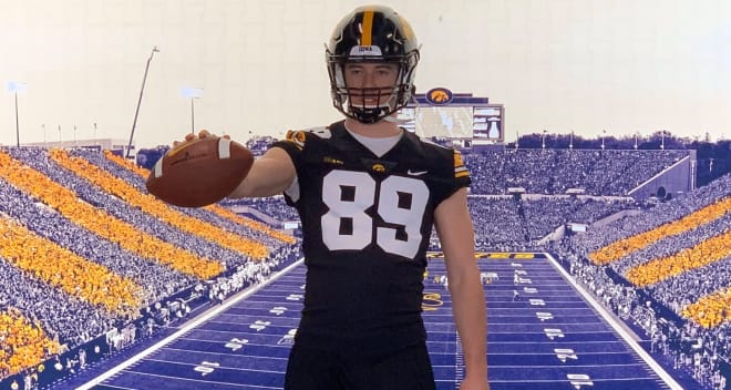 Class of 2021 in-state tight end Andrew Lentsch attended Iowa's junior day on Sunday.