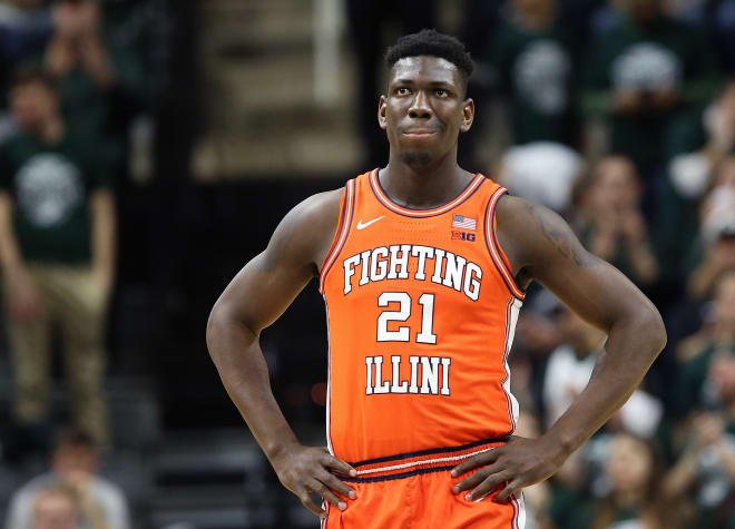Illinois Fighting Illini center Kofi Cockburn (21) stands on the court prior to a game against the Michigan State Spartans at the Breslin Center.