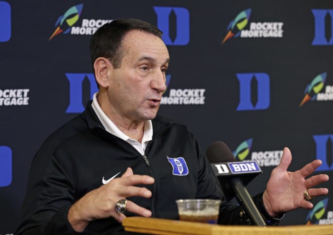 Former Duke coach Mike Krzyzewski will serve as an advisor to the NBA. 