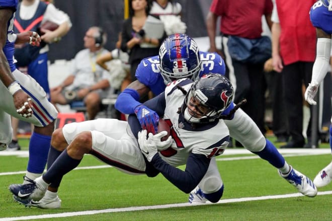 Houston Texans wide receiver Will Fuller recorded his second-straight 100-yard receiving game in a loss to the New York Giants on Sunday.