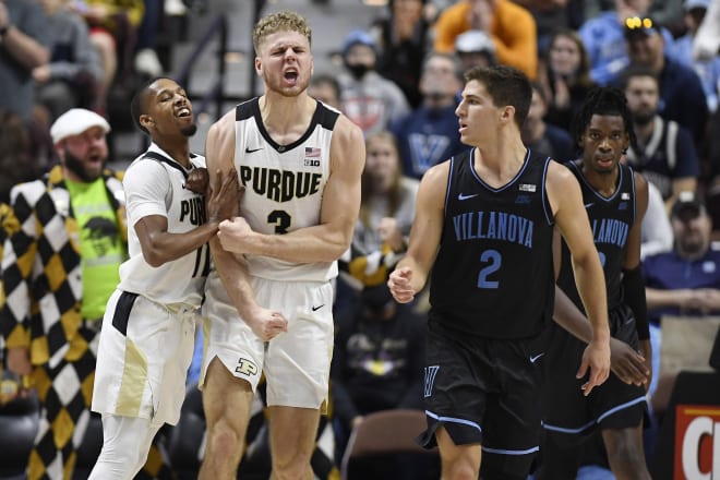 Purdue's Caleb Furst and Isaiah Thompson