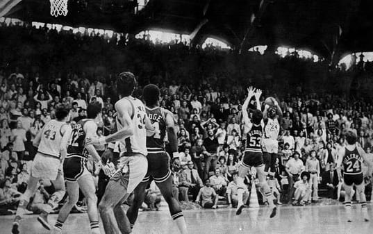 Walter Davis' 30-foot shot to send a 1974 game versus Duke into overtime capped an historic comeback by the Heels.