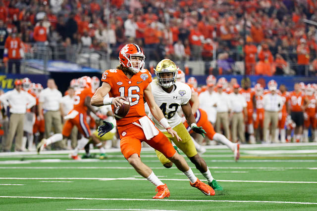 Clemson quarterback Trevor Lawrence overcame a slow first quarter start with an explosive second quarter.