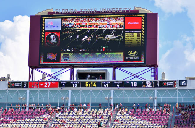 Stadium improvements such as massive scoreboards have placed a burden on athletics departments around the country.