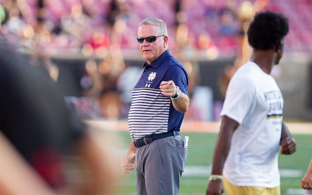 Notre Dame football head coach Brian Kelly