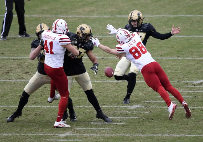 Wide receiver Levi Falck will be back in 2021 for a season season at Nebraska. 