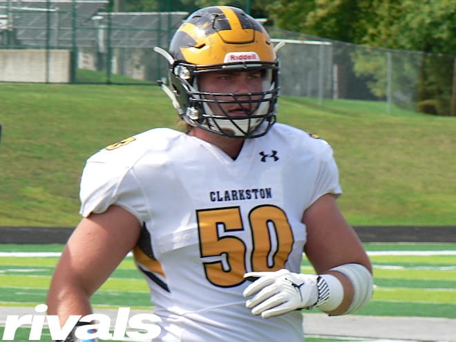 Michigan Wolverines football is targeting Clarkston four-star OL Rocco Spindler.