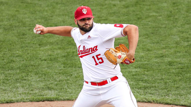 Pauly Milto led Indiana's pitchers in both total innings pitched (107) and strikeouts (100) this season.