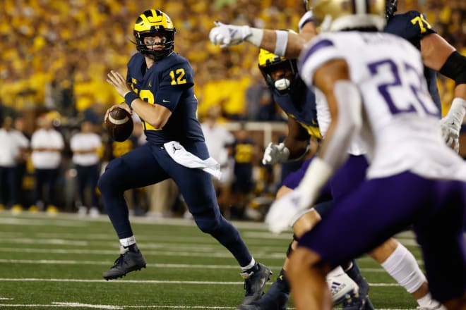 Michigan Wolverines football quarterback Cade McNamara hasn't thrown an interception in his career.