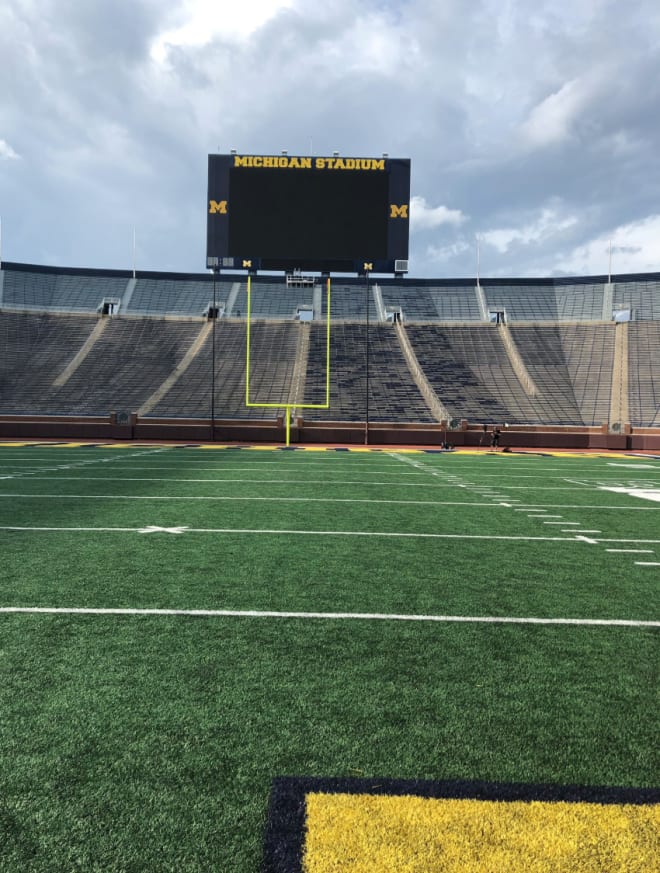 Michigan's 107,601 seating capacity makes it the biggest football stadium in the country, with Penn State's Beaver Stadium checking in second at 106,572.