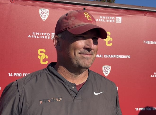 WATCH: Josh Henson, Kiel McDonald assess OL/RBs after USC's padded