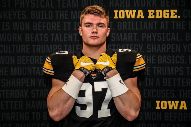 Class of 2020 defensive end Logan Wilson visited Iowa on Friday.