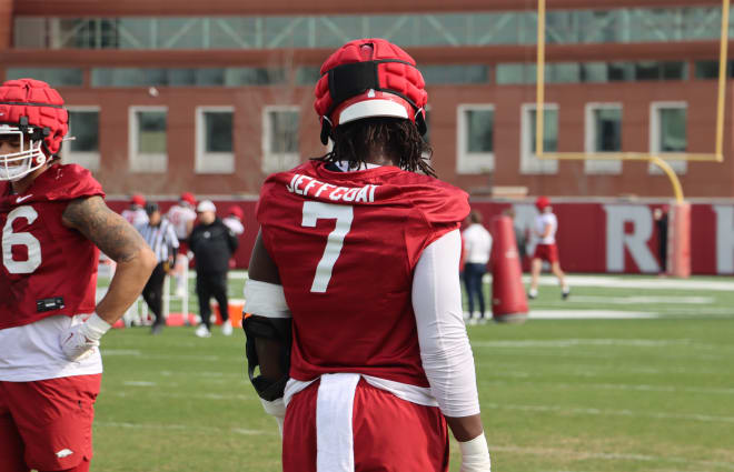 Arkansas defensive end transfer Trajan Jeffcoat.