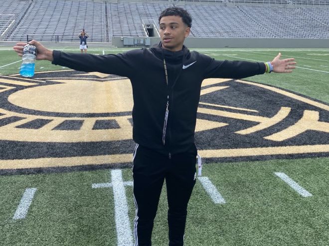 Athlete Trey Simmons during his unofficial visit to West Point
