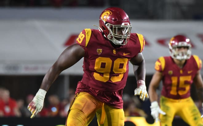 Freshman defensive end Drake Jackson leads USC with 5.5 tackles for loss and 3 sacks.