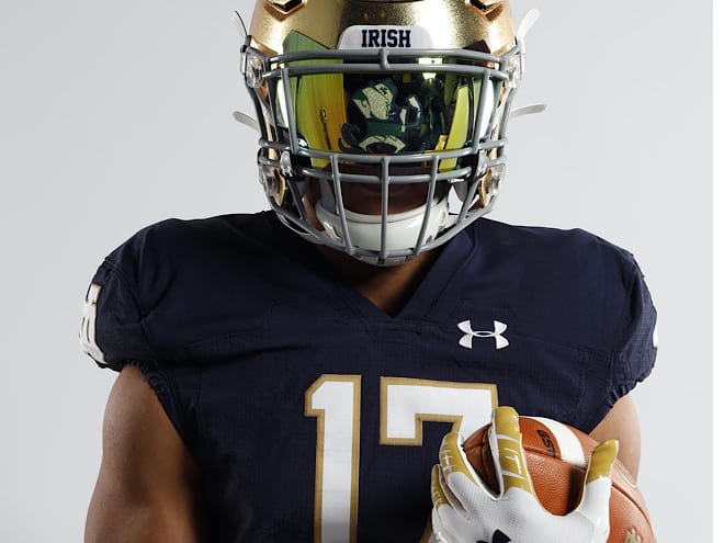 2023 four-star running back commit Jayden LImar visited Notre Dame three times. 