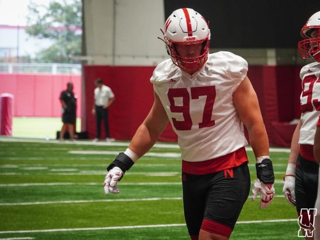 Blaise Gunnerson at Monday's fall camp practice.
