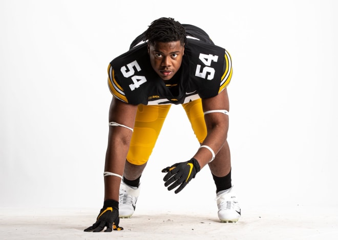St. Louis defensive tackle Tyler Gant attended Iowa's junior day on Saturday.