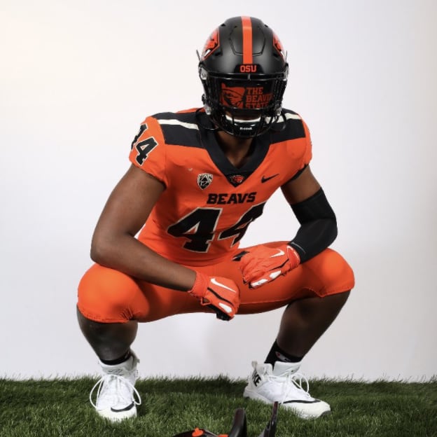 Takari Hickle poses during a visit to Oregon State