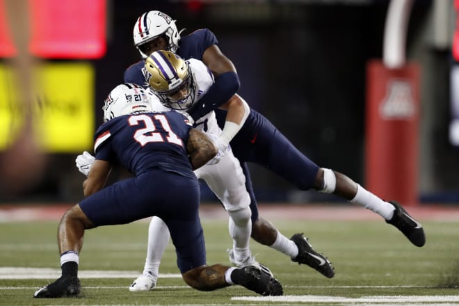 Arizona defensive end Jalen Harris is set to return to the Wildcats for his sixth and final season in Tucson.