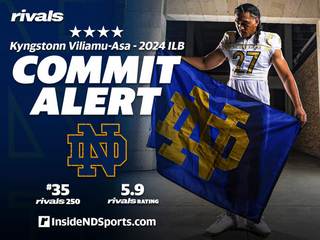 Four-star linebacker Kingstonn Viliamu-Asa chose Notre Dame over fellow finalists Ohio State and USC.