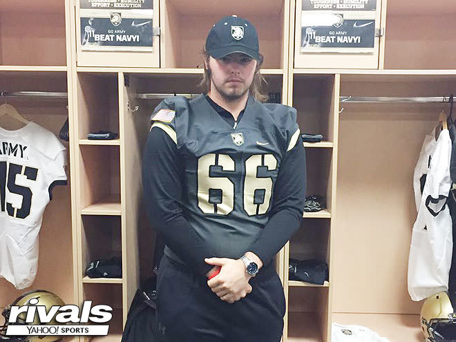 Big OL and Army commit Ethan Harvey during his official visit to West Point