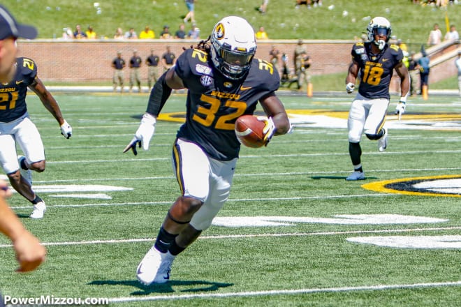 Missouri linebacker Nick Bolton had two interceptions against West Virginia, one of which he returned for a touchdown.