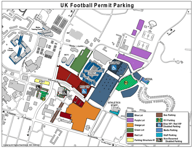 UK Football Parking Lot CatsIllustrated