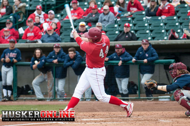 Nebraska hit two home runs and used a big eighth inning to defeat Indiana 7-3 in the Big Ten opener.