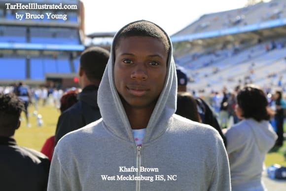 Khafre Brown, a 4-star WR whose brother plays for the Tar Heels, committed to UNC on Saturday night.
