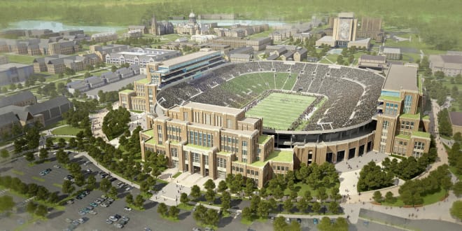 The Campus Crossroads makeover of Notre Dame Stadium is scheduled to be completed this summer.
