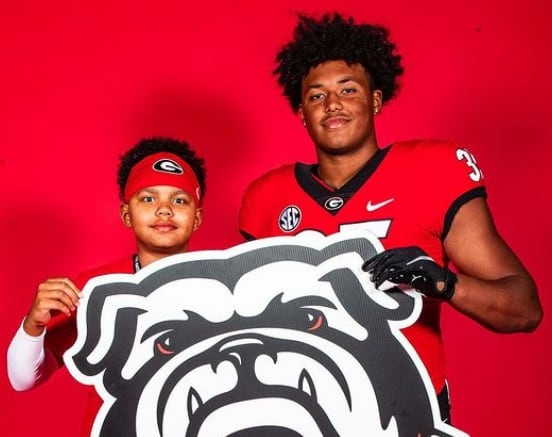 Daevin Hobbs and his little brother in a photo shoot during Hobbs's visit in late July
