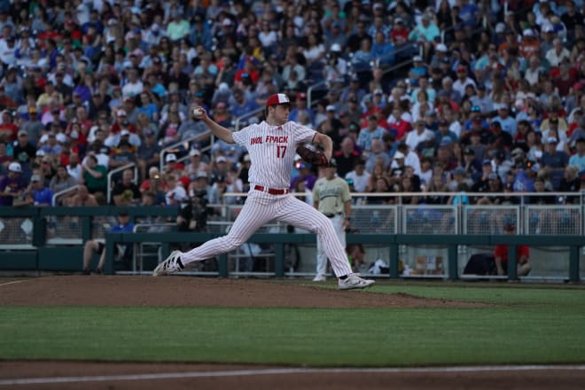 NC State Wolfpack baseball pitcher Sam Highfill