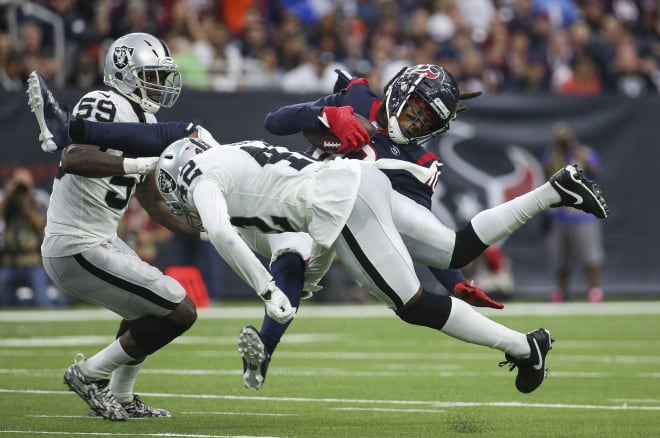 Joseph had six total tackles against the Texans.