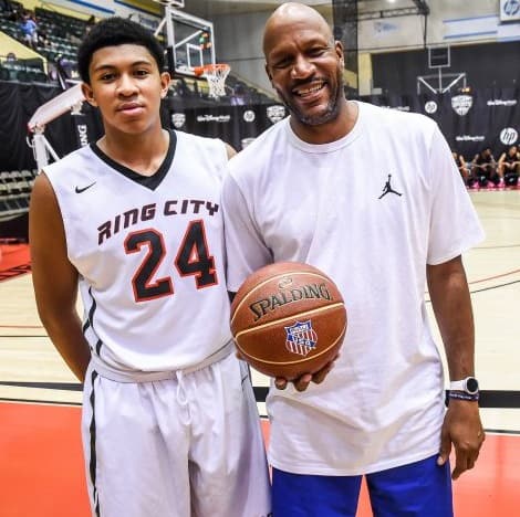 Ron Harper Jr. and his five-time NBA champion father, Ron Sr.