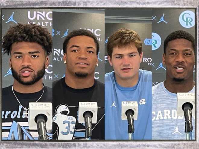 Four Tar Heels met with the media Tuesday in advance of their game Saturday night at Pittsburgh.