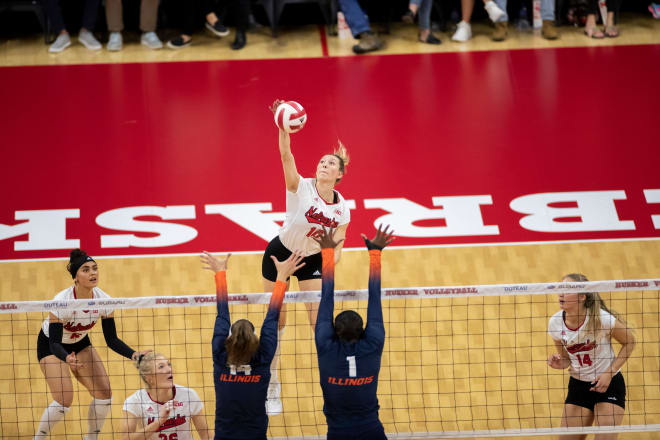 Nebraska volleyball outside hitter Madi Kubik