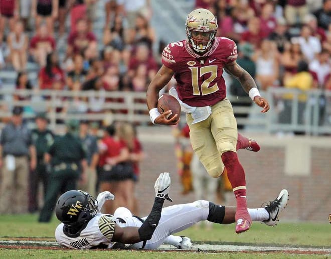 Deondre Francois takes off for a run.